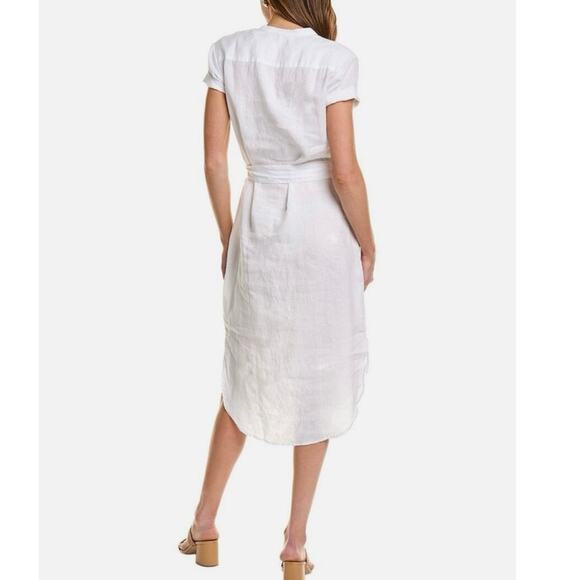 NWOT Women’s James Perse Linen Shirtdress in White SZ 2 / US M - Picture 2 of 6